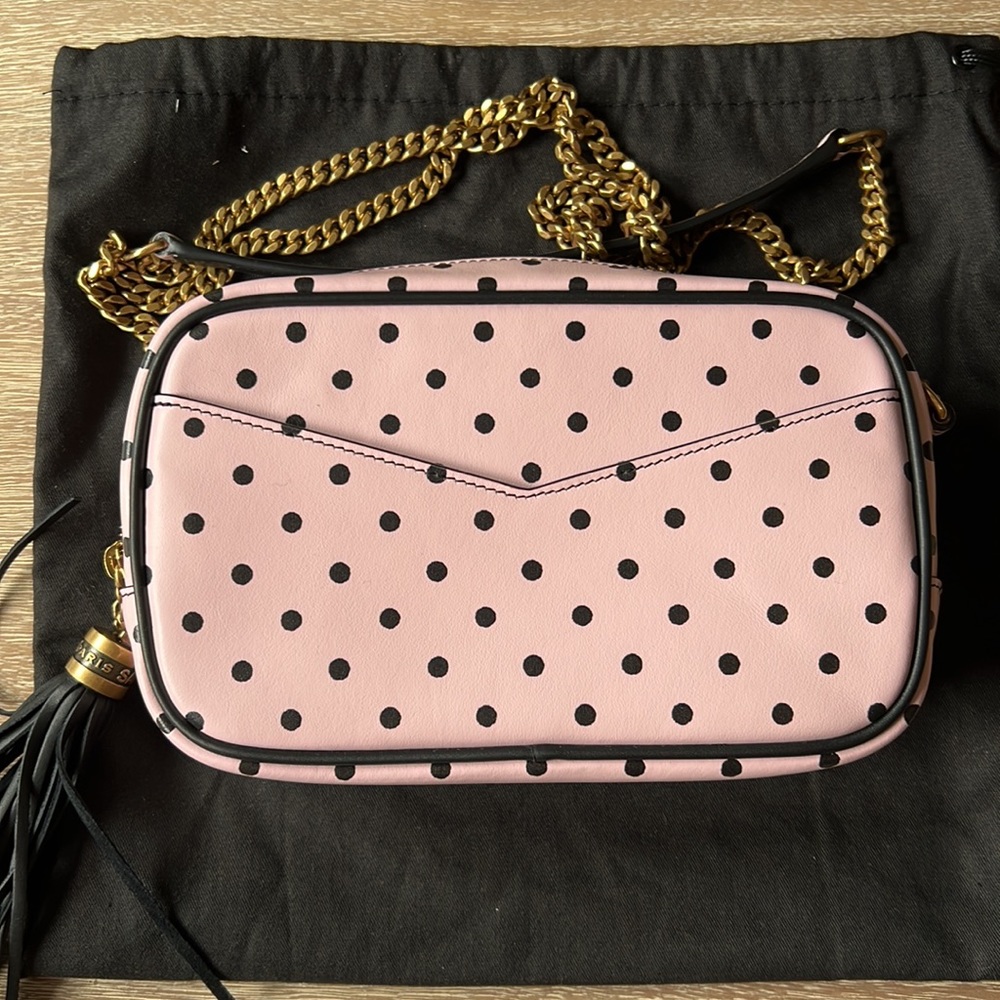 Saint Laurent Mini Lou Polka Dot Print Leather Camera Crossbody Bag - Picture 9 of 9